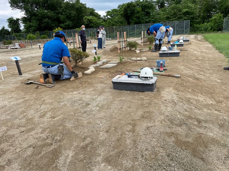 造園技能士実技試験に立ち会いました