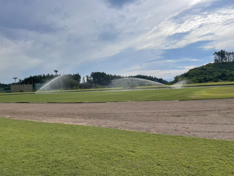 寒地型芝生散水中